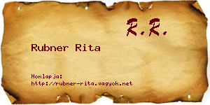 Rubner Rita névjegykártya